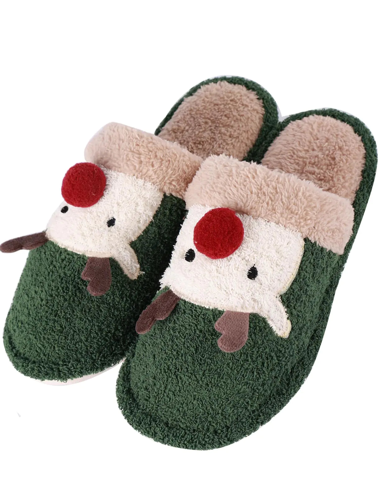 Holiday Reindeer Comfort Slippers