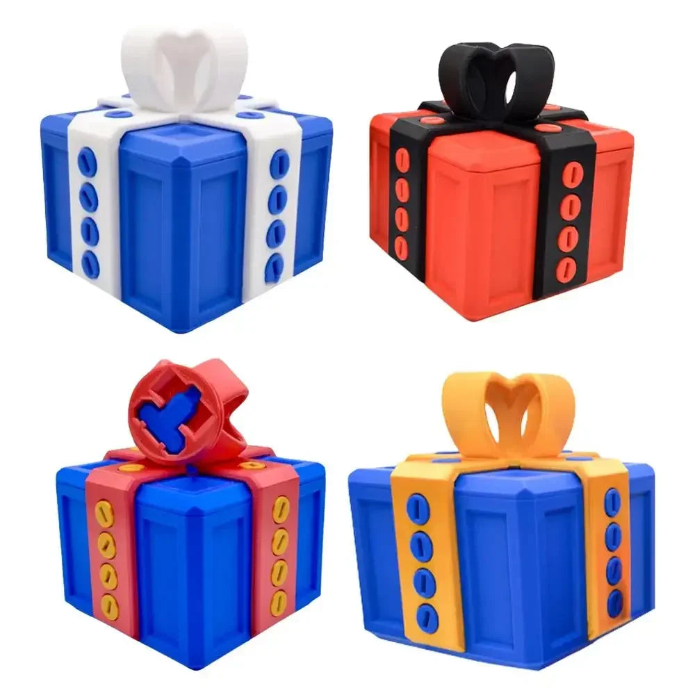 Large Annoying Gift Box with Screws 3D Printed Figurines Miniatures Card Container Prank Screw Box for Fun Household Use