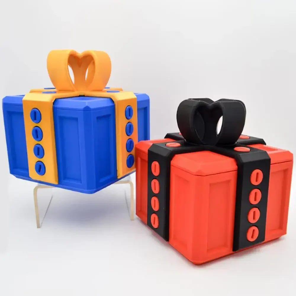 Large Annoying Gift Box with Screws 3D Printed Figurines Miniatures Card Container Prank Screw Box for Fun Household Use