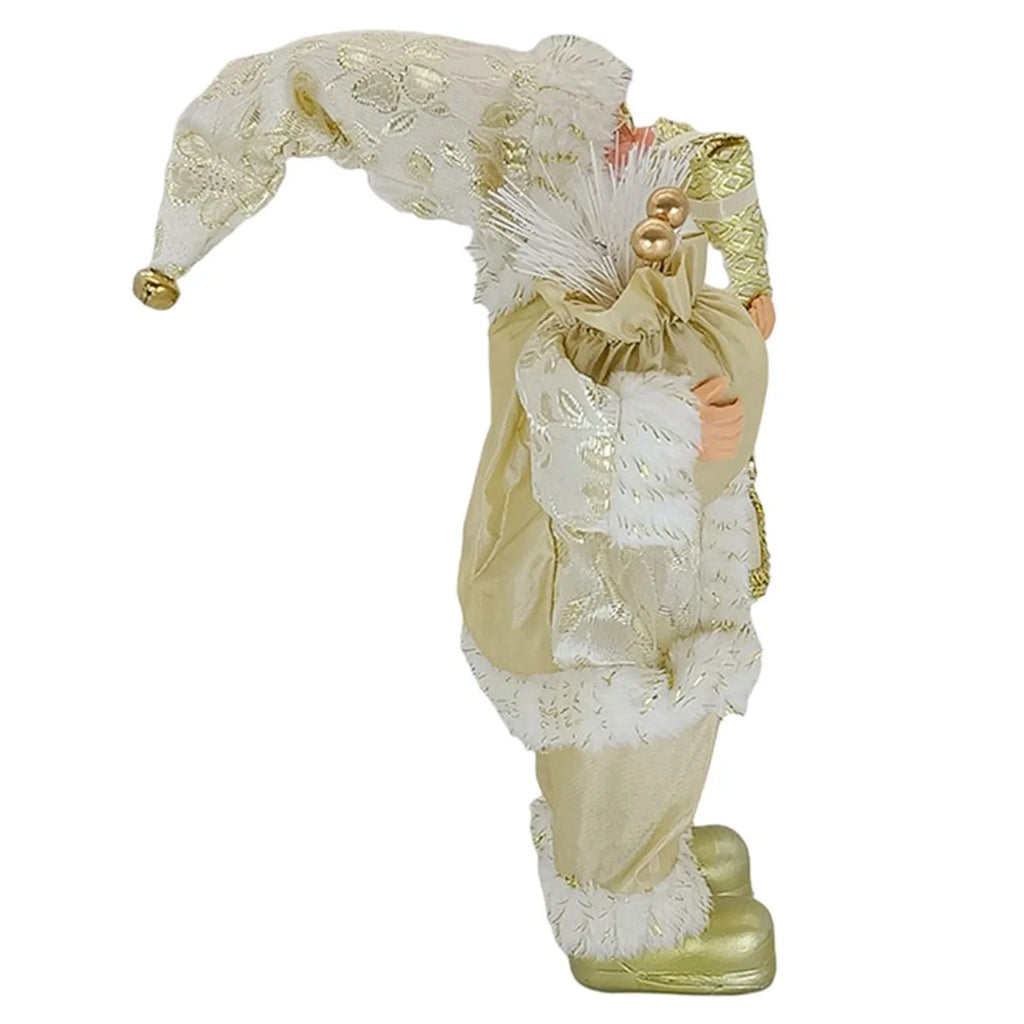 12inch Christmas Santa Claus Figurines Doll - Cute Sitting & Standing Xmas Tree Ornament for Party Table Office Fireplace Home Decor