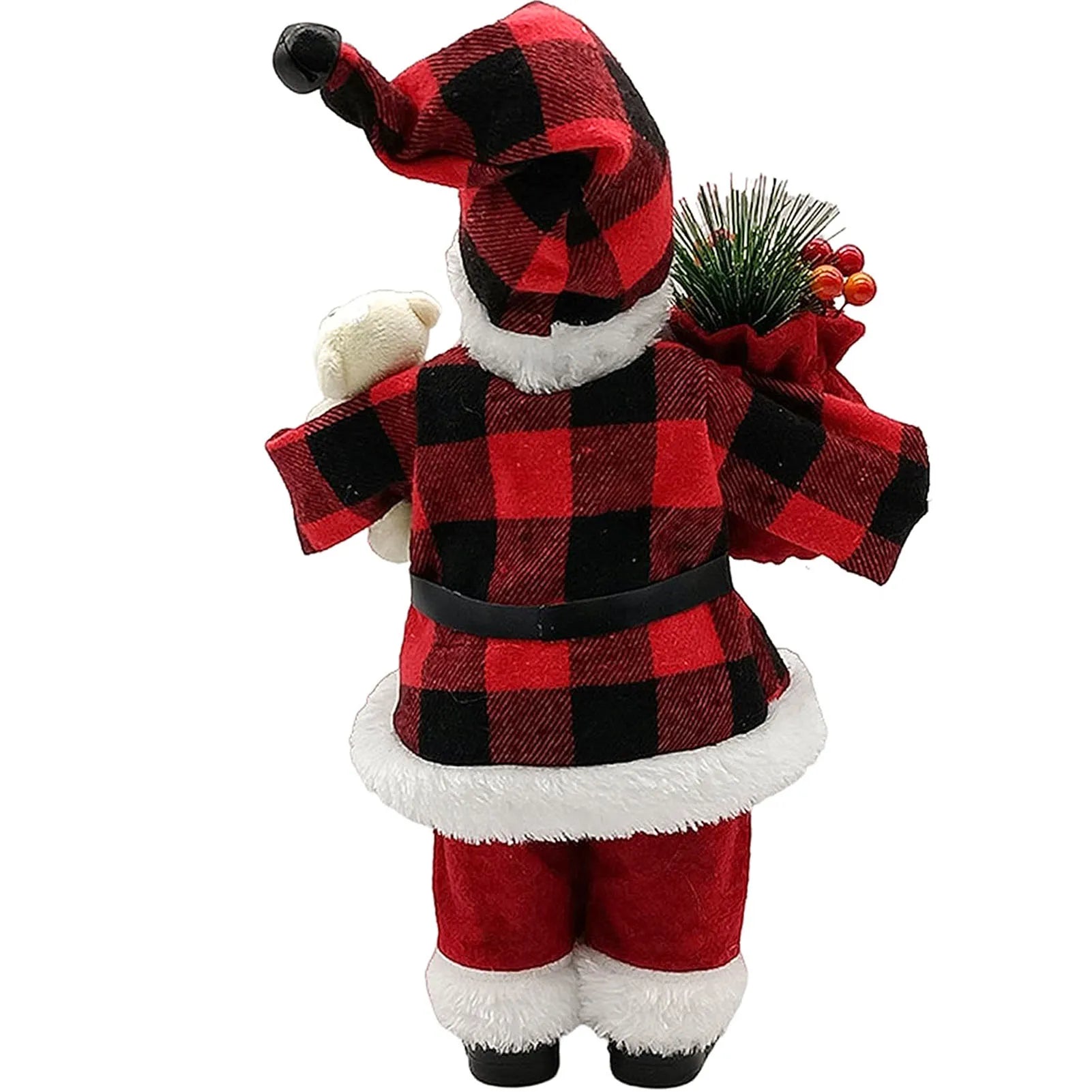 12inch Christmas Santa Claus Figurines Doll - Cute Sitting & Standing Xmas Tree Ornament for Party Table Office Fireplace Home Decor