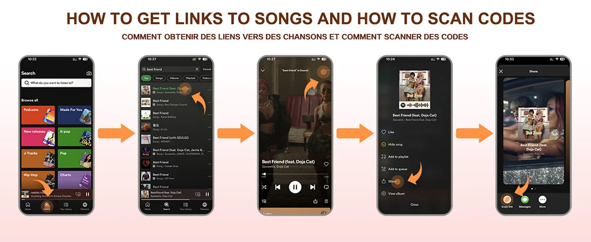 Personalised Acrylic Spotify Music Photo Plaque LED Night Light Custom