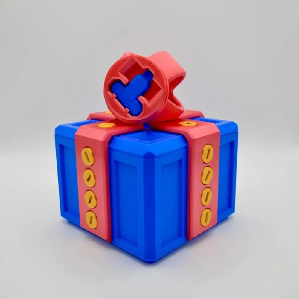 Large Annoying Gift Box with Screws 3D Printed Figurines Miniatures Card Container Prank Screw Box for Fun Household Use