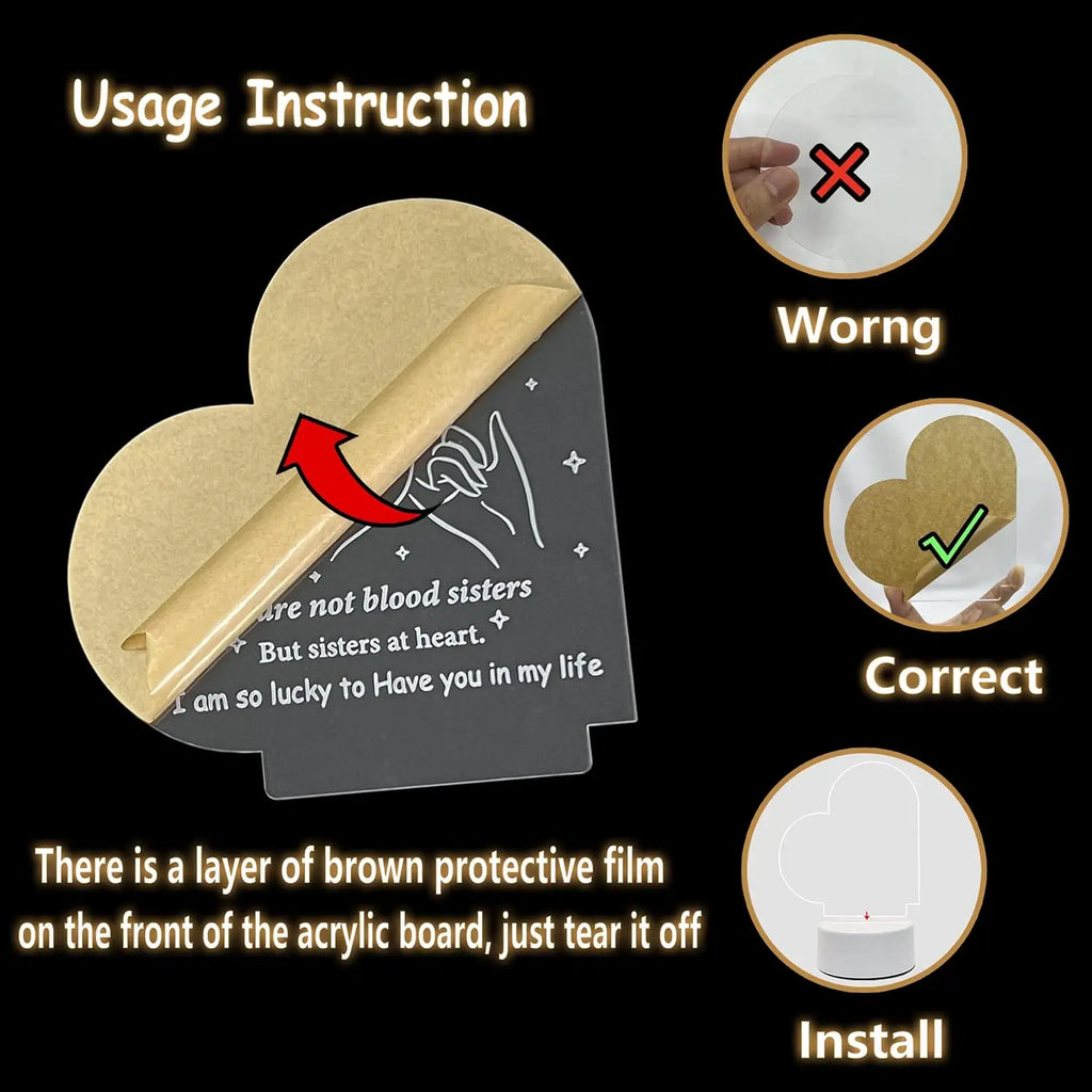 Personalised Acrylic Spotify Music Photo Plaque LED Night Light Custom